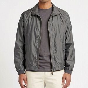 Nwot! Bugatti Houndstooth Pattern Nylon Light Weight Windbreaker Jacket